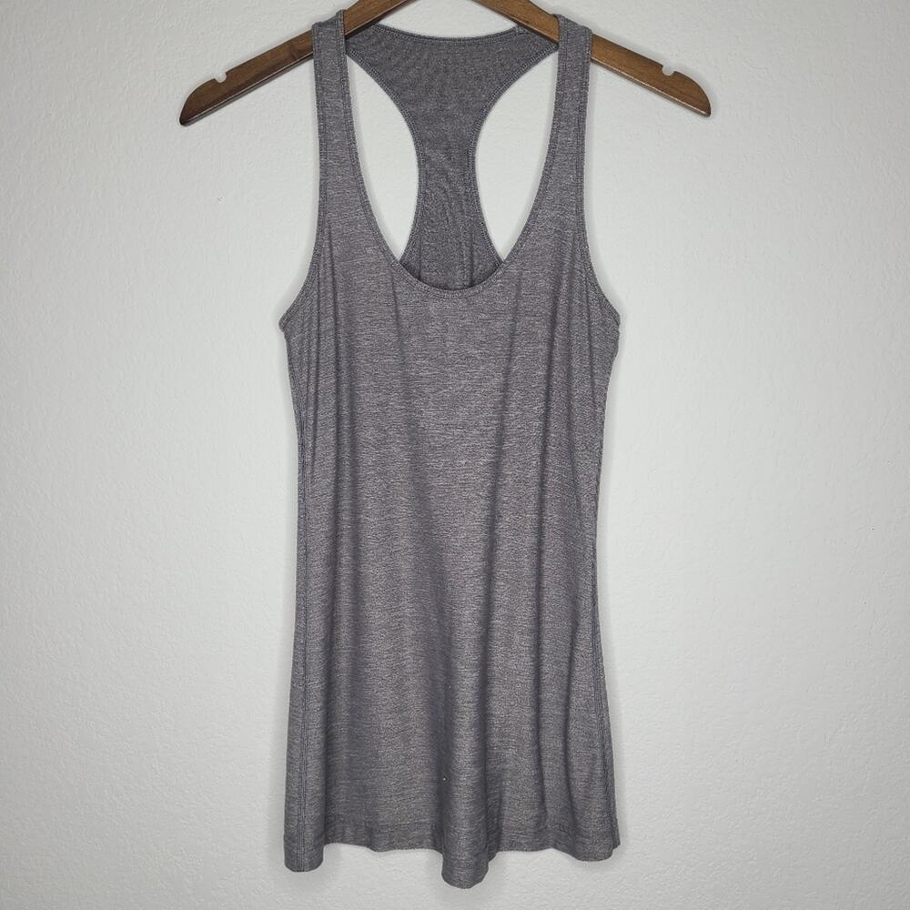 Lululemon Cool Racerback Solid Grey Tank Workout No Size